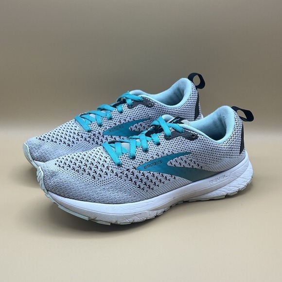 Brooks Revel 4 Grey Teal Athletic Running Shoes - Women's Size 6 USED - Picture 2 of 9